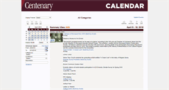 Desktop Screenshot of calendar.centenary.edu