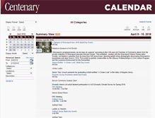 Tablet Screenshot of calendar.centenary.edu